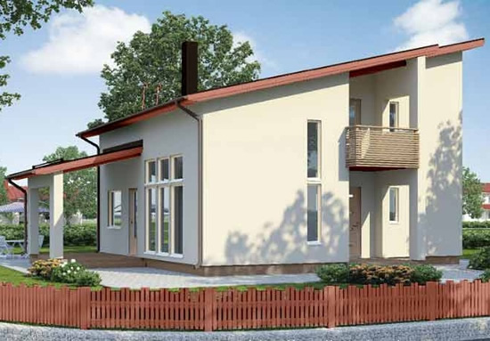 Фото 5 - Проект дома с односкатной кровлей