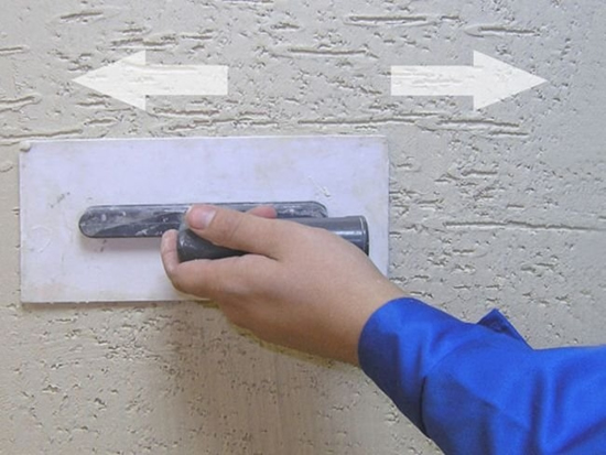 Фото 5 - Способ получения горизонтальных углублений на поверхности штукатурки