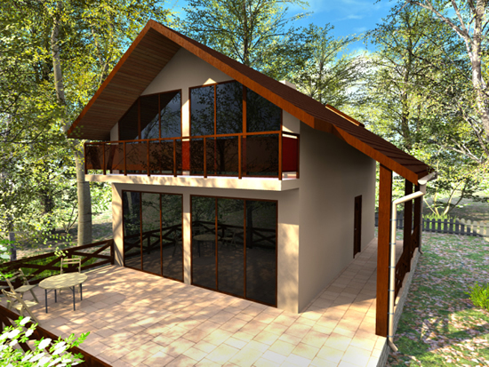 Фото 5 – Варианты дизайна дачного домика, возведенного из сип-панелей