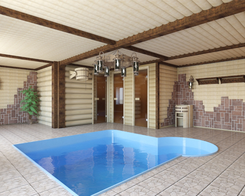 Фото 6 – Баня с бассейном внутри