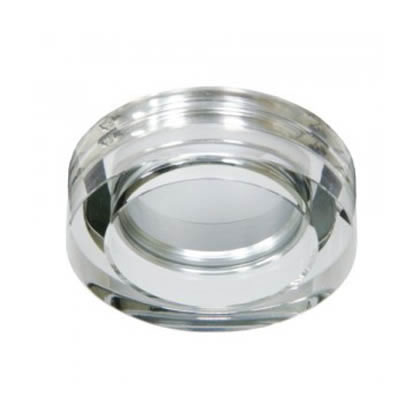 Декоративный встраиваемый светильник, стоимость от 12$. Цвет - прозрачный хром