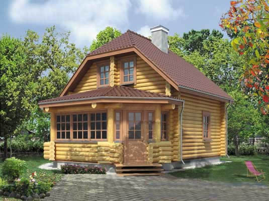 Фото 6 – Дом, построенный из бревен