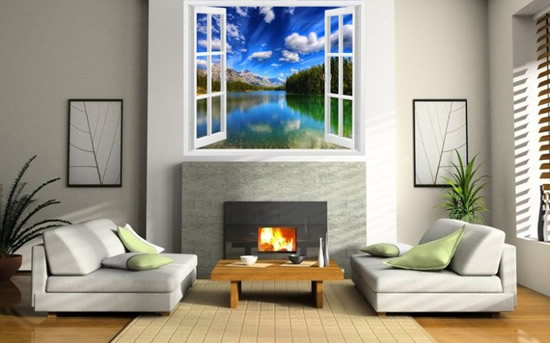 Гостиная с видом на озеро вряд ли внушит вам, что вы и правда находитесь за городом