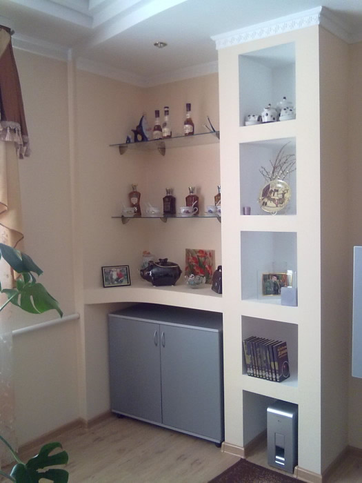 Фото 6 - Ниша из гипсокартона на кухне