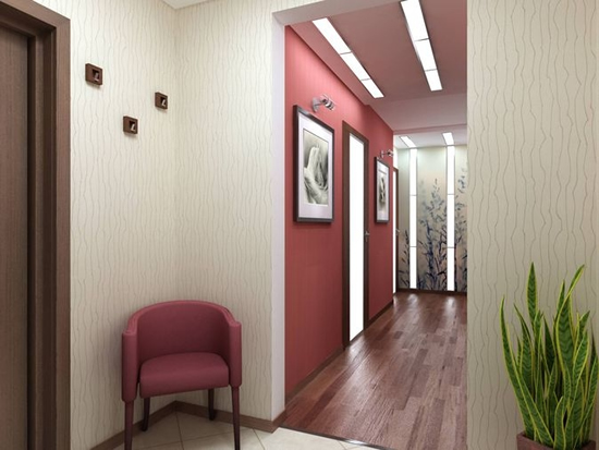 Традиционные обои для коридора