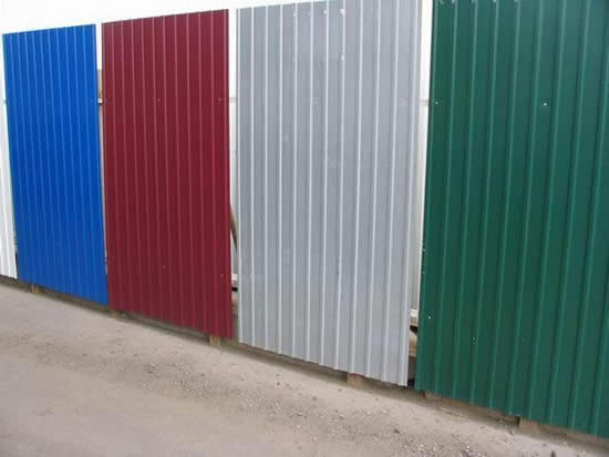 Фото 6 - профнастил разных цветов