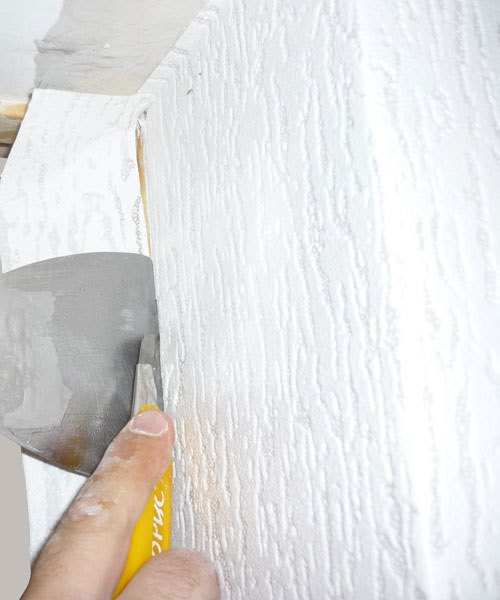 Поздрез края. Убираем припуски полотна