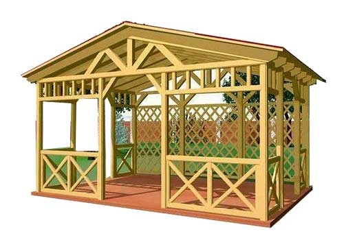 Фото 7 – Проект прямоугольной беседки