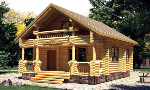 Фото 7 – Рубленый дом на винтовых сваях