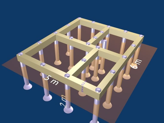 Фото 7 - Столбчатый фундамент бани