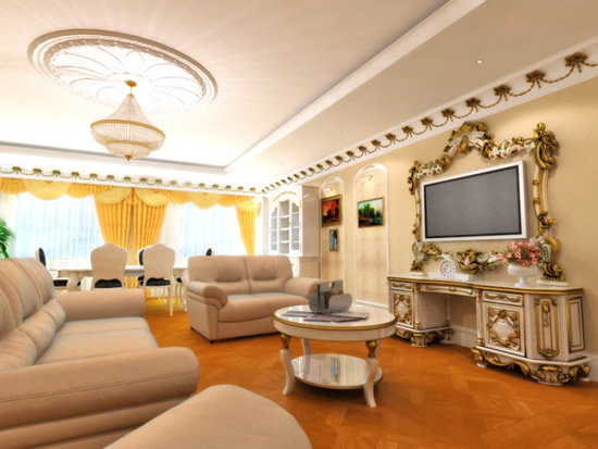 Фото 7 - В современных монолитных домах можно создать шикарный дорогой интерьер