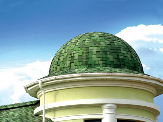 Фото 8 - Фрагмент кровли необычной формы из якрой черепицы