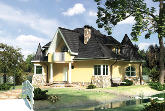 Фото 8 - Шпилеобразные элементы кровли каркасного дома