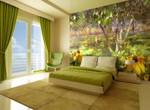 Древесные мотивы в спальне