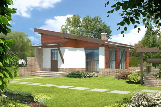 Фото 3 – Эскиз каркасника с крышей односкатного типа