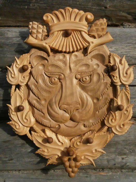 Фото 3 - Резное панно «Лев»