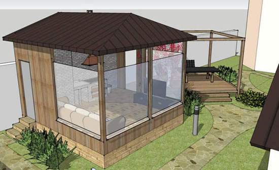 Рисунок 1 – Проект застекленной беседки