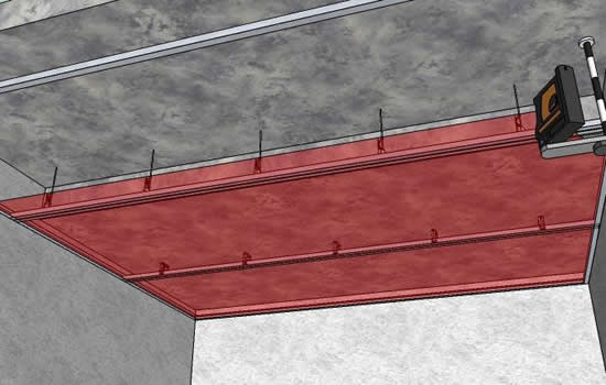 Рисунок 10 - При помощи лазера постоянно контролируйте горизонтальность выполняемой конструкции