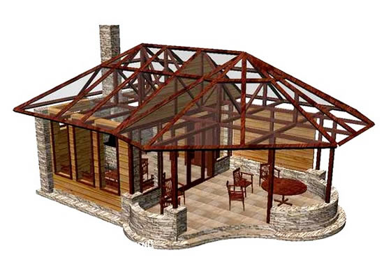 Рисунок 2 – Проект беседки с гостевой и кухонной зоной