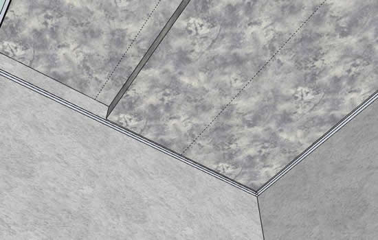 Рисунок 2 - Разметка для установки несущих профилей