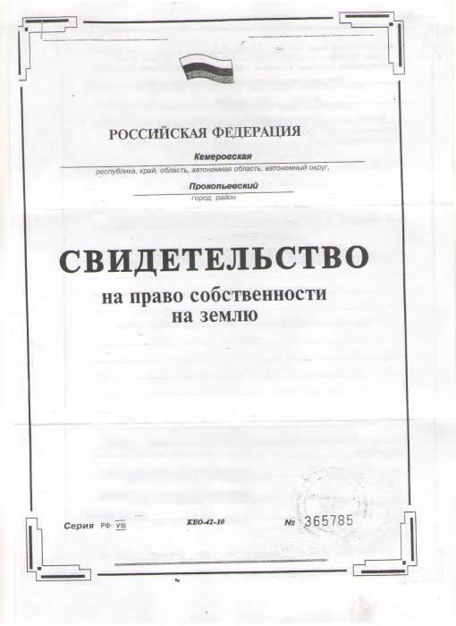 Рисунок 2 – Свидетельство РФ