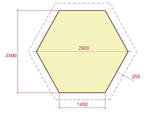 Рисунок 3 – Беседка шестигранная, чертеж
