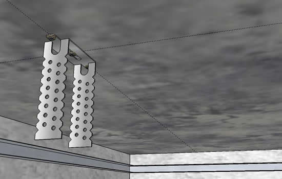 Рисунок 3 - Крепление для несущего потолочного профиля