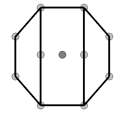 Рисунок 4 – Чертеж для восьмиугольной постройки