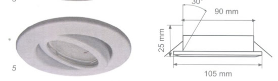 Поворотные металлические светильники GU10