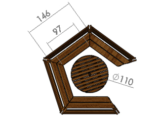 Рисунок 7 – Чертеж для пятиугольной беседки