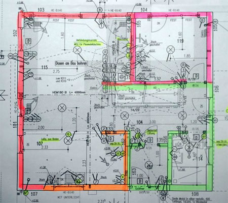Схема 1 - Схема проводки в доме