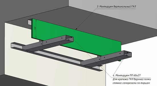 Схема 2 - Обшивку лучше начать с закрепления вертикальной детали