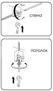 Схема 1 - Установка гибкого карниза