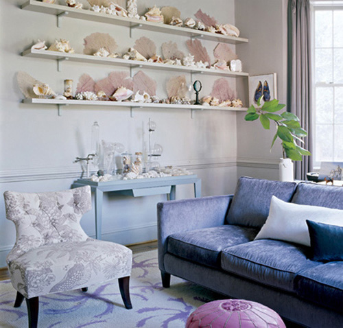 Интерьер комнаты в сиреневом цвете