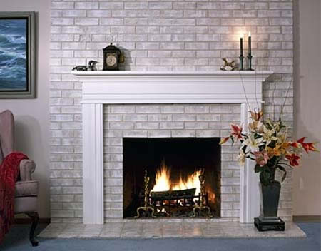 Отделка каминной зоны кирпичом