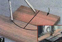 Разметка выкружки на задней накладке