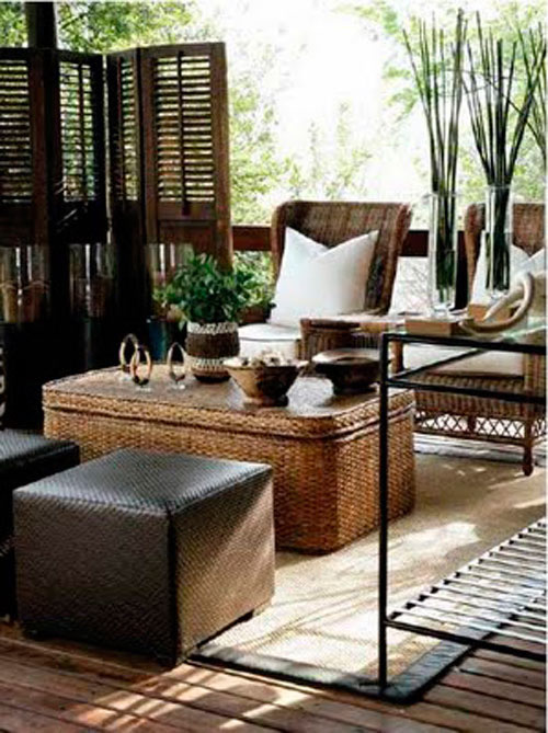 Отделочные материалы в дизайне гостиной в африканском стиле