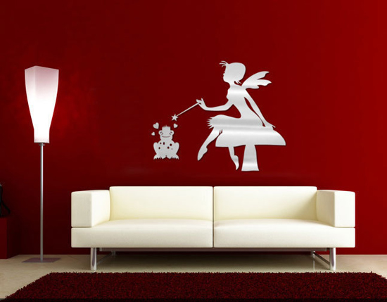 Стикеры в интерьере гостиной