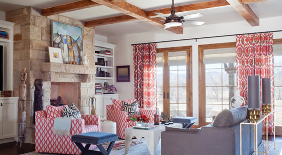 Деревянные потолочные балки в интерьере