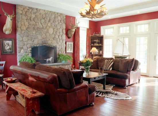 Кожаная мебель в африканском стиле