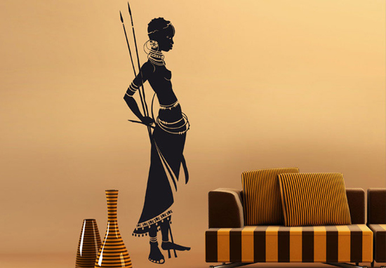 Декоративные наклейки в гостиной