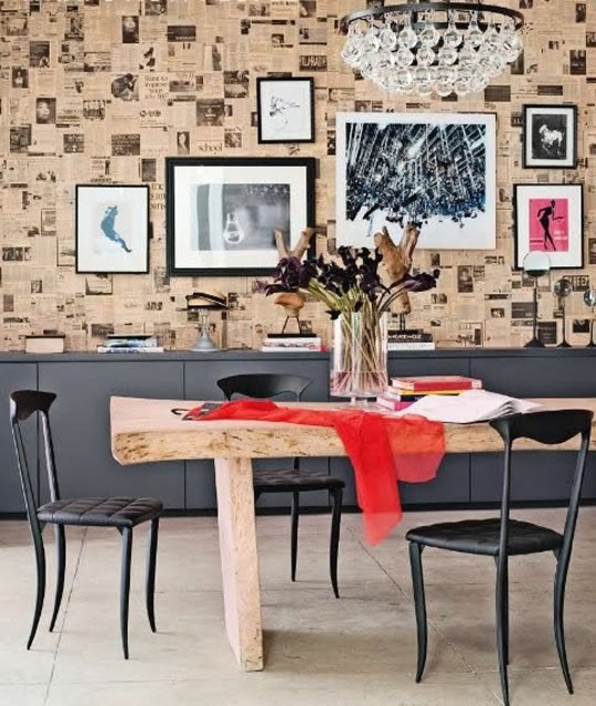 Обои, имитирующие газету