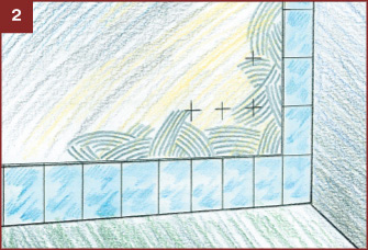 Фото 4 – Укладка плитки способом 'без подрезки'