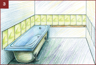 Фото 5 – Укладывание плитки по принципу 'от красного угла'