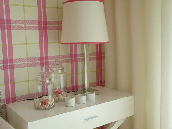 Обои в клетку в интерьере