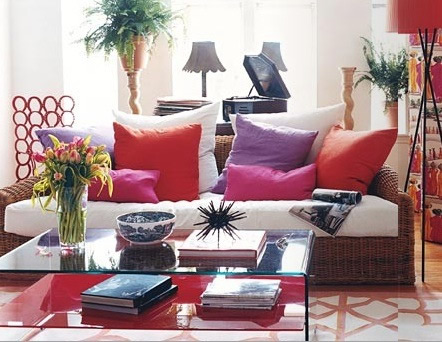 Стиль бохо в интерьере гостиной комнаты