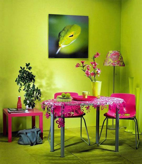 Зеленый цвет в интерьере кухни