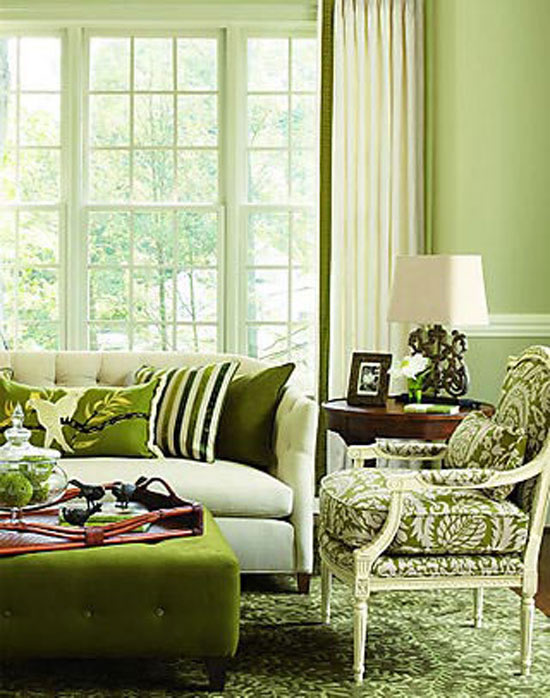 Зеленый интерьер