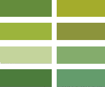 Осенняя палитра зеленого цвета