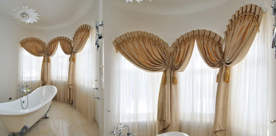 Шторы на арочные окна фото